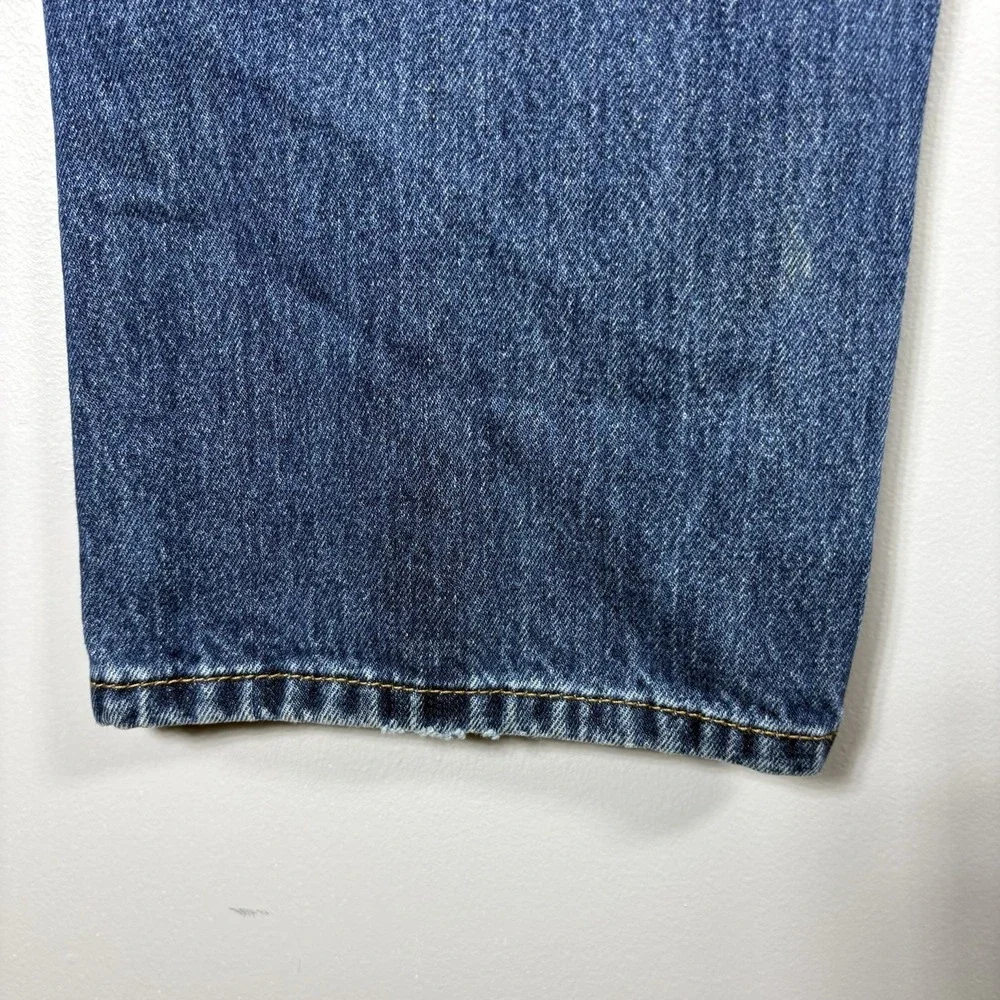 Levis 505 Men's‎ 38x31 Blue 100% Cotton Straight Leg Dark Wash Denim Jeans